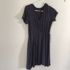 Modest, stylish surplice dress